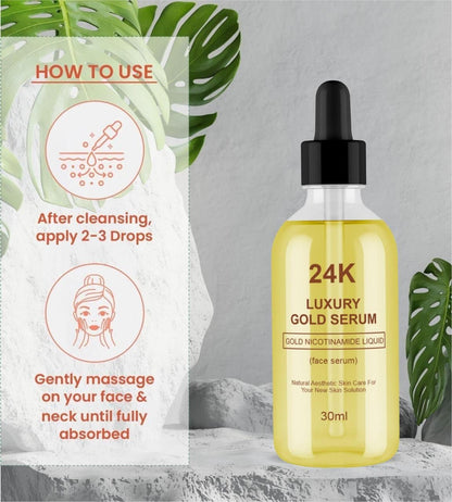 24k Luxury gold serum pack of 2 (30 ml)