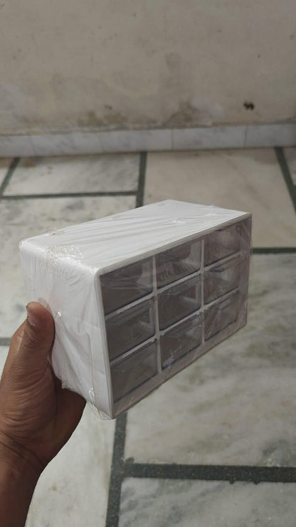9 Drawers Multipurpose Rectangular Storage Container Box